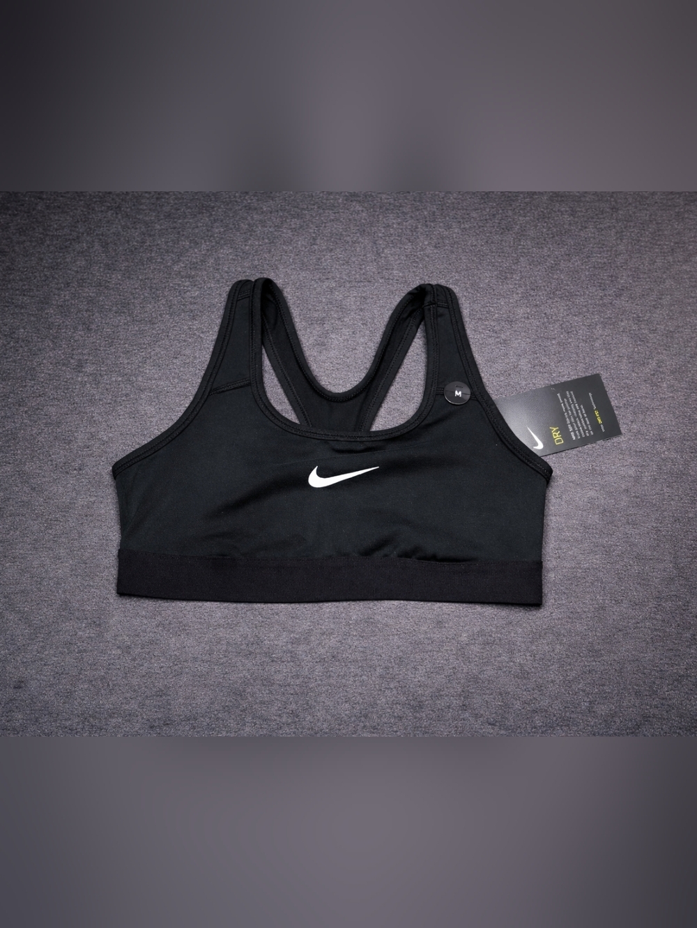 NWT Nike Dri-FIT Girls Sports Bra Size M Black